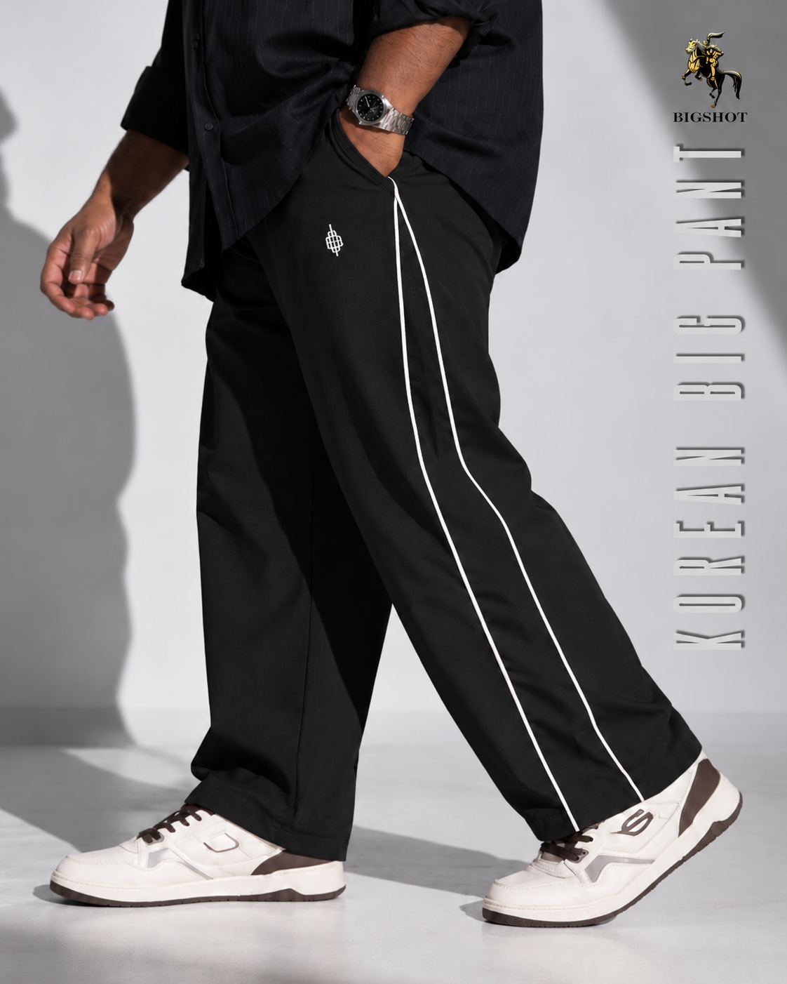 Bigshot Korean Baggy Pant - Black