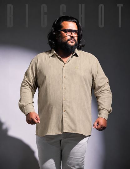 Luxury Mocha Crab Pattern Full Sleeve Shirt