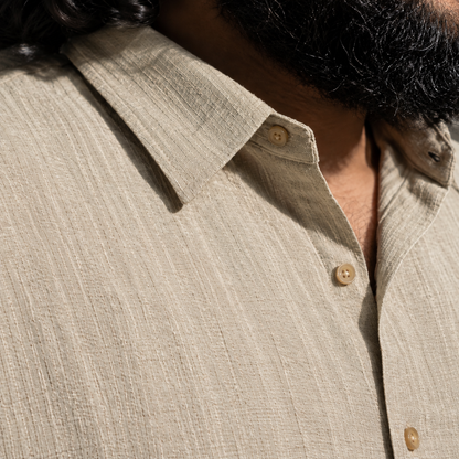 Luxury Mocha Crab Pattern Full Sleeve Shirt