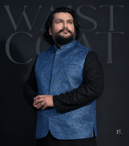 BIG SIZE Waist Coat - Royal Blue