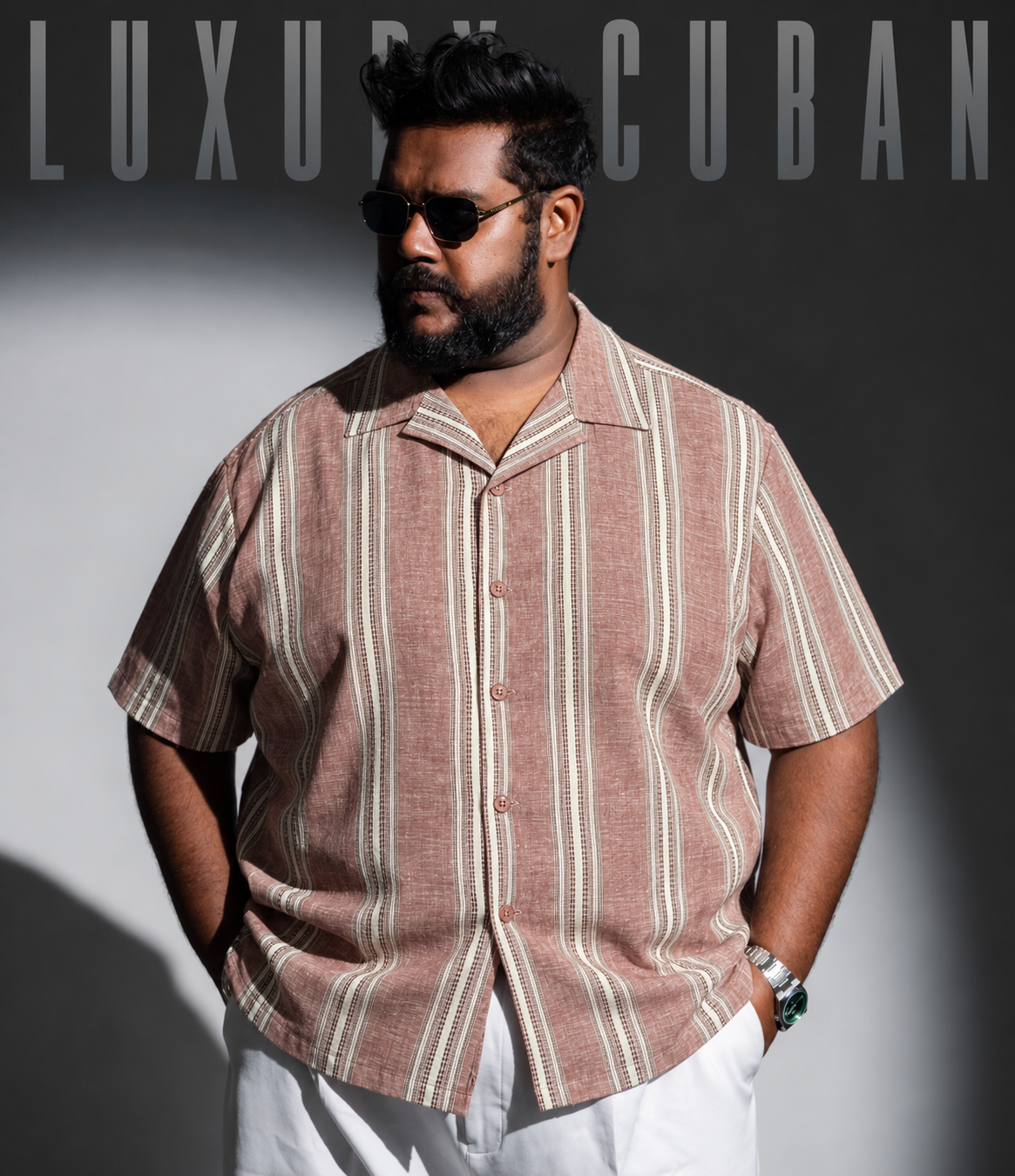 BIGSHOT Luxury Cuban – Peach Embroidery