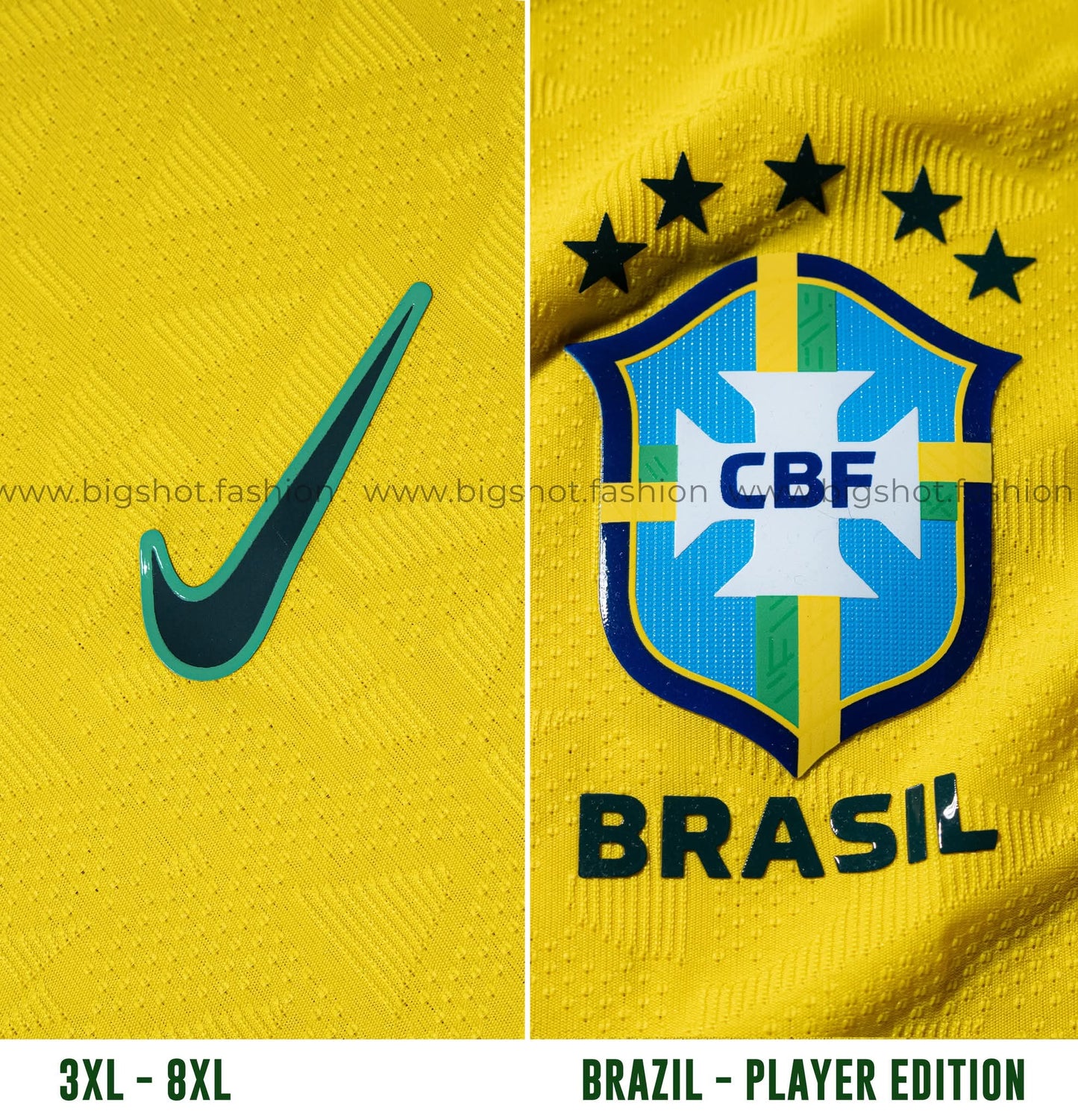 Big Size Jersey - Brazil Home (Player Edition)