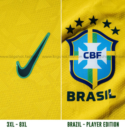 Big Size Jersey - Brazil Home (Player Edition)