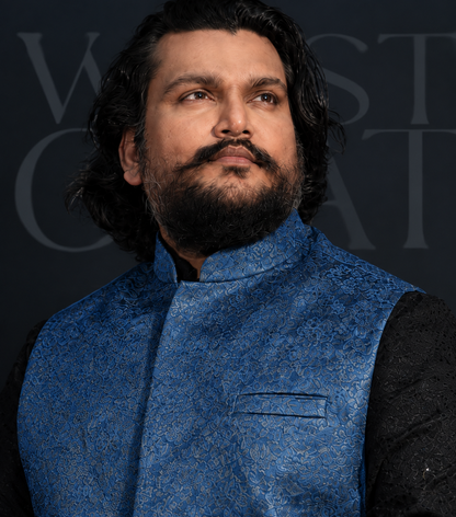 BIG SIZE Waist Coat - Royal Blue