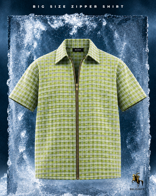 Half Sleeve Zipper Shirt - Lemon