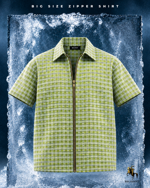 Half Sleeve Zipper Shirt - Lemon