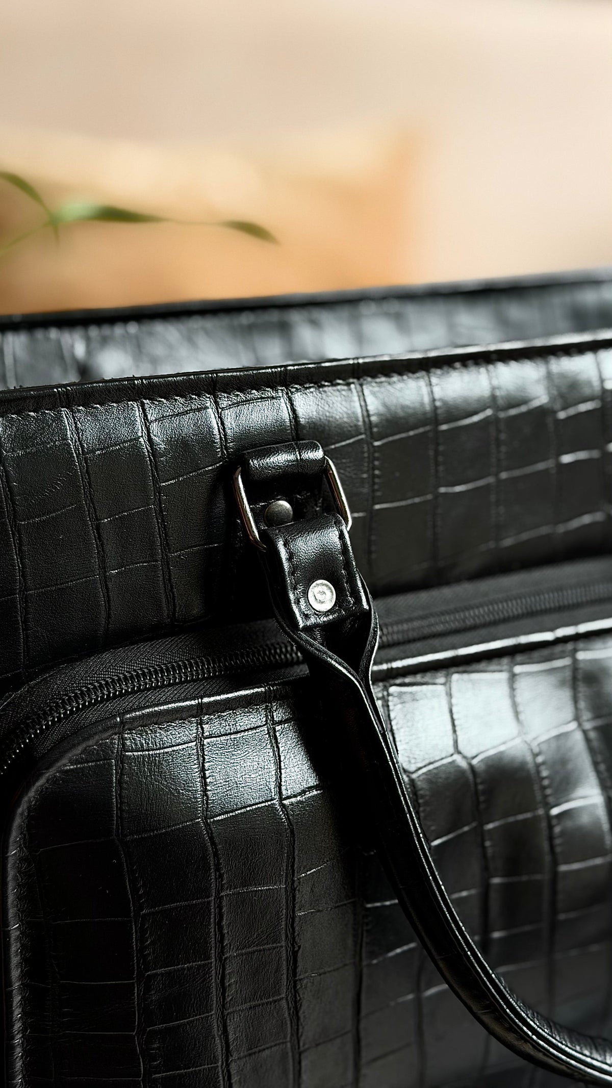 100% Original Leather Bag Black