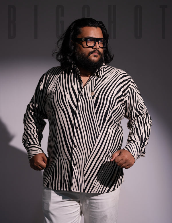 Jebra Leaf Pattern Full Sleeve Shirt