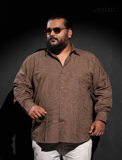 Beige Brown Full Sleeve Shirt