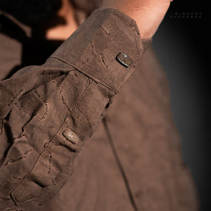 Beige Brown Full Sleeve Shirt