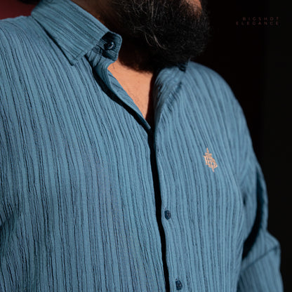 Muted Blue Full Sleeve Shirt