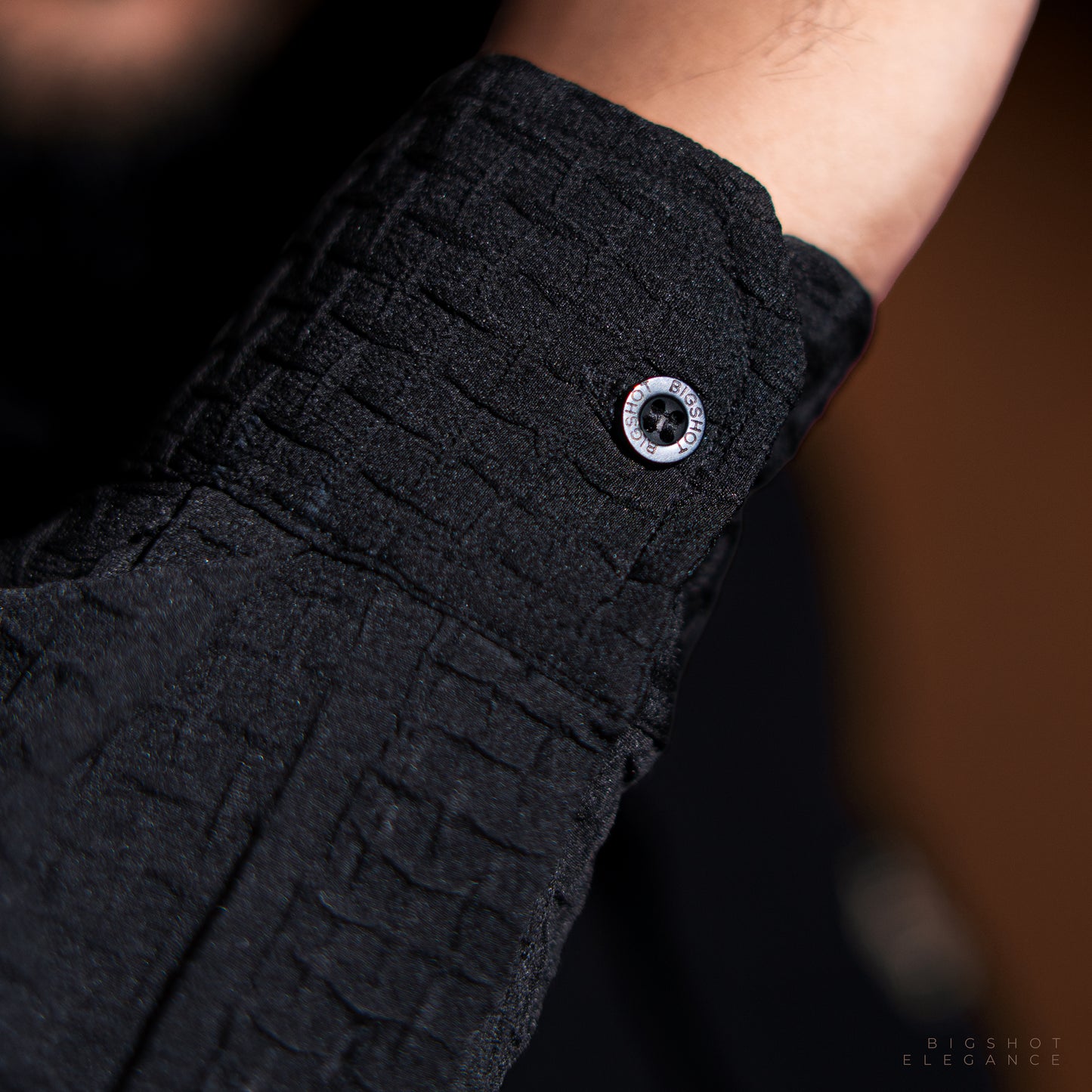 Black Popcorn Full Sleeve Shirt