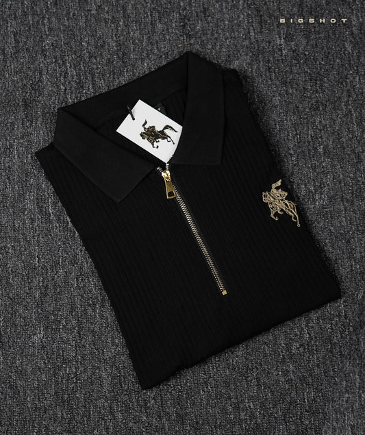 Luxury Old Money Polo - Black
