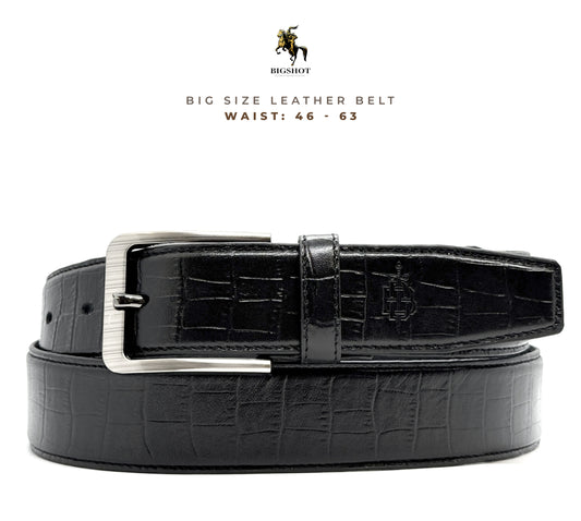 Leather Belt - Black Gap Texture