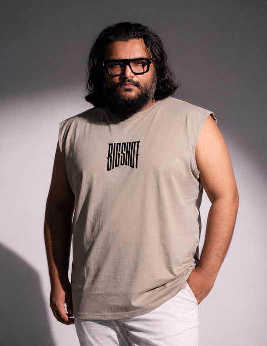 Tank Top BIGSHOT Active - Beige Chest Text