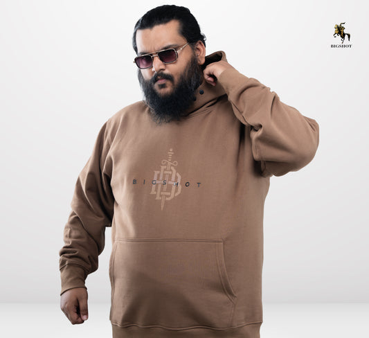 Big Size Hoodie (D4) - Mocha