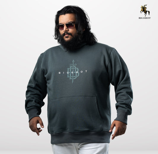 Big Size Hoodie (D4) - Charcoal Teal