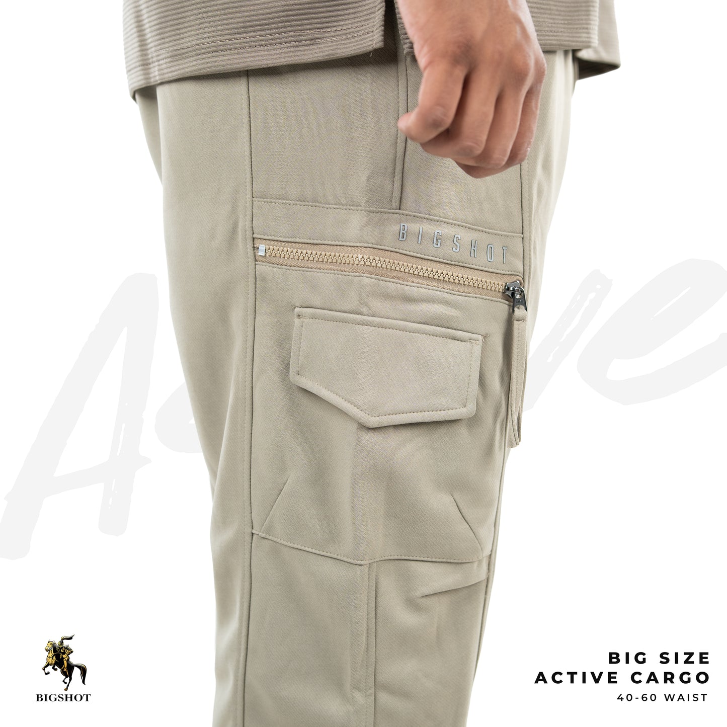 BIGSHOT Active Cargo Pants - Beige