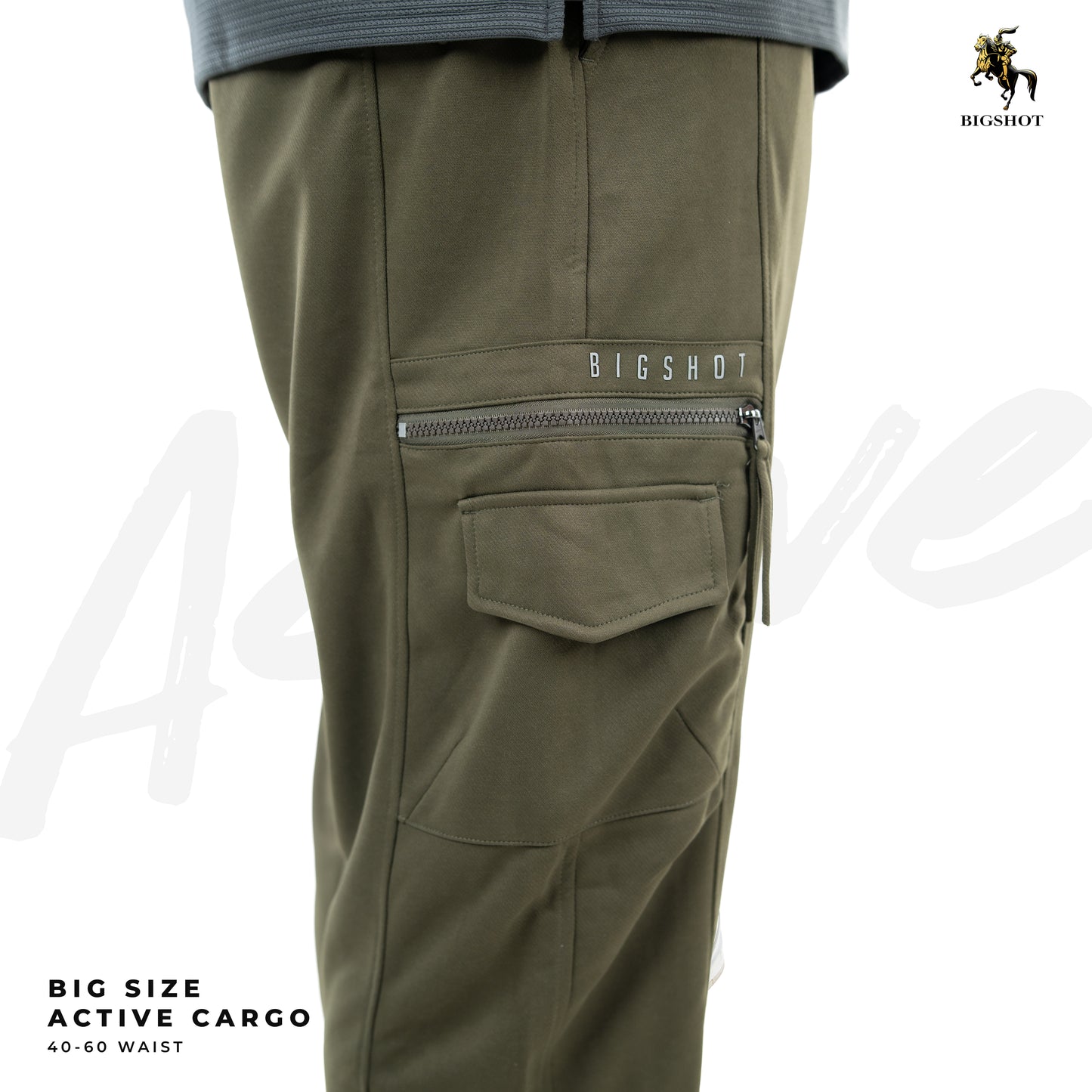 BIGSHOT Active Cargo Pants - Olive