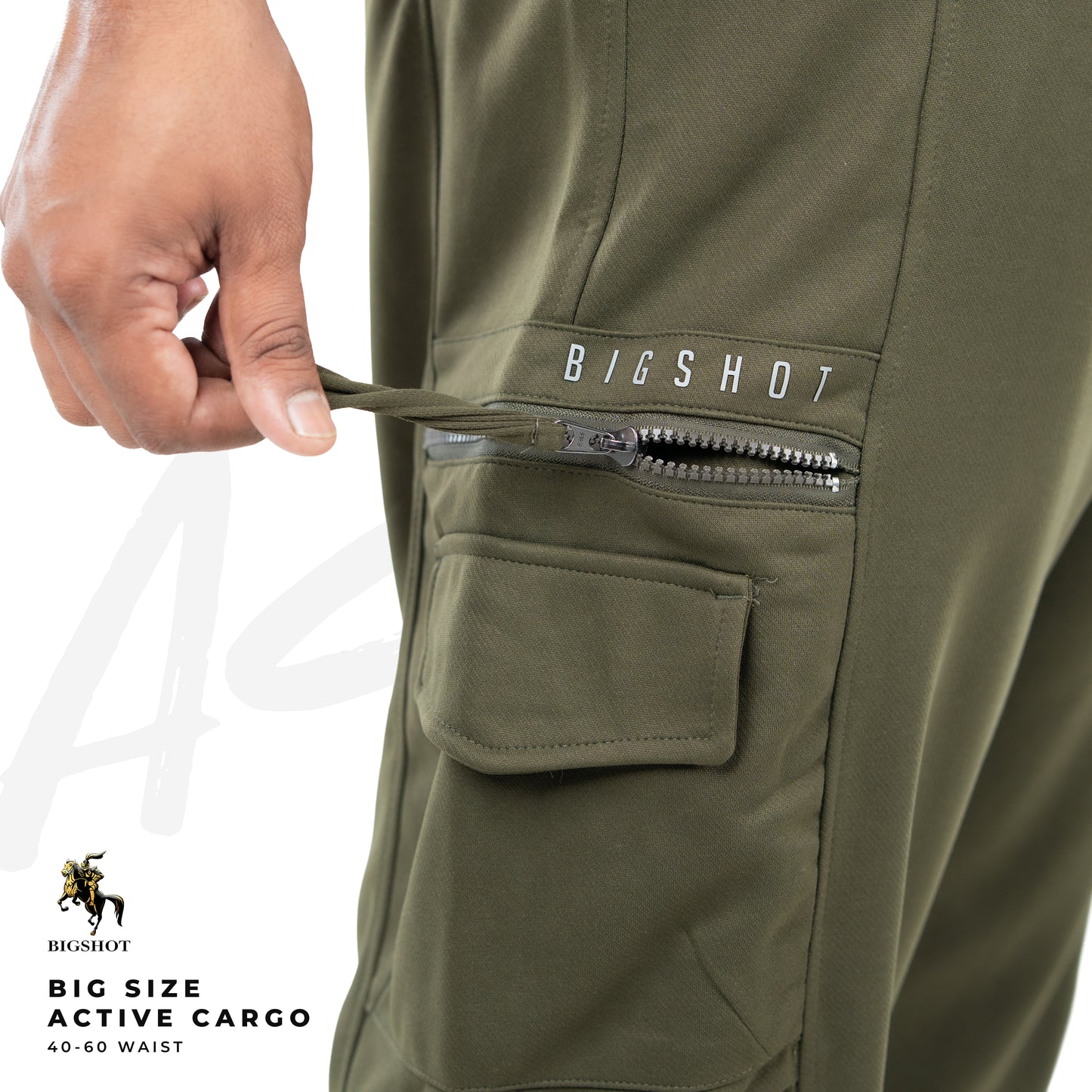 BIGSHOT Active Cargo Pants - Olive