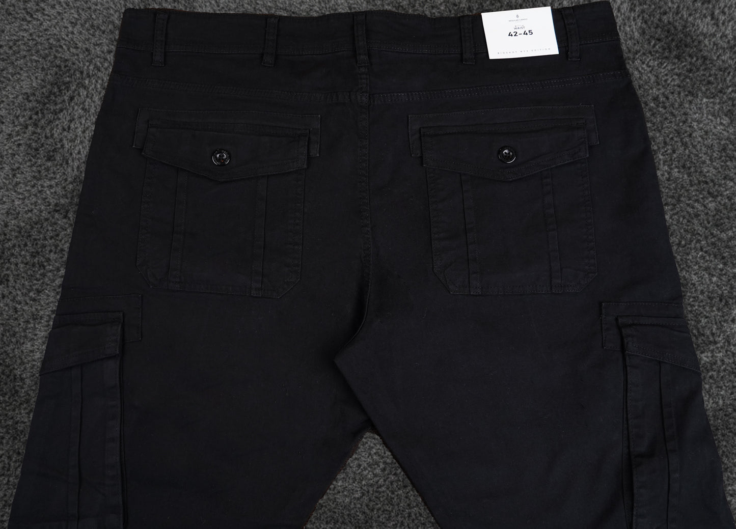 Big Size Cargo Pants - Black