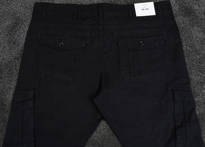 Big Size Cargo Pants - Black