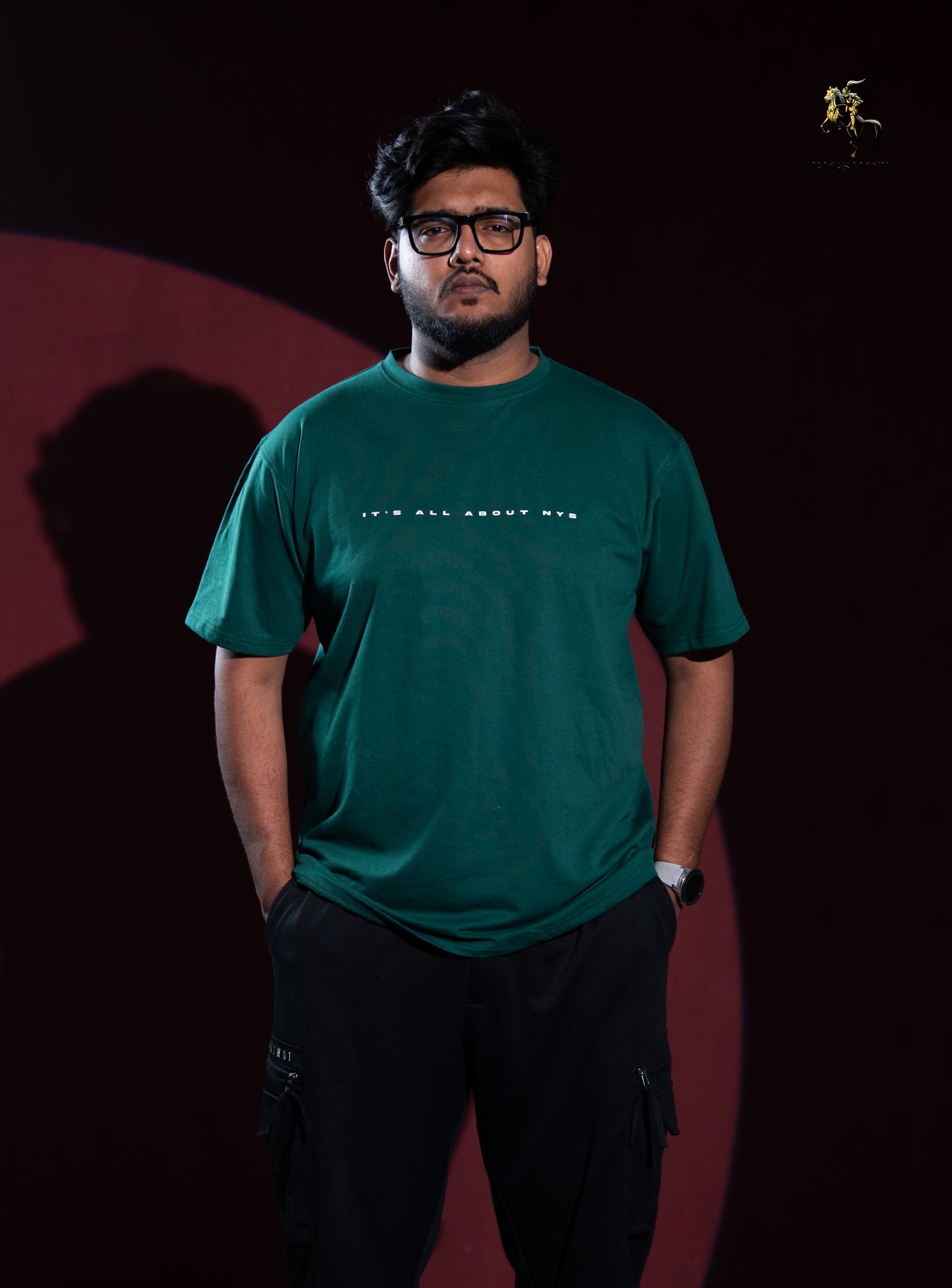 Big Size Drop Shoulder - Deep Green NYS