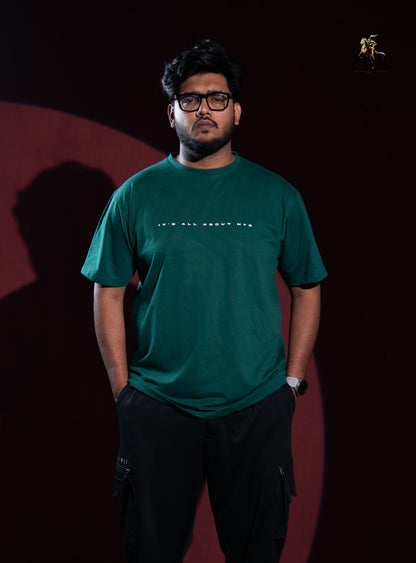 Big Size Drop Shoulder - Deep Green NYS