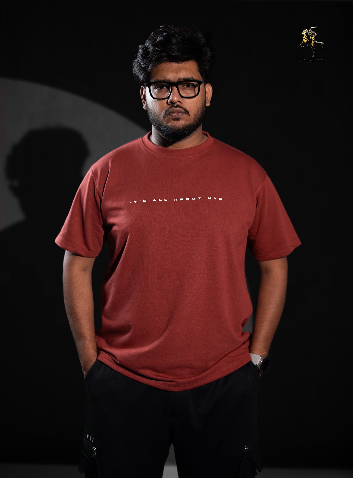 Big Size Drop Shoulder - Red NYS