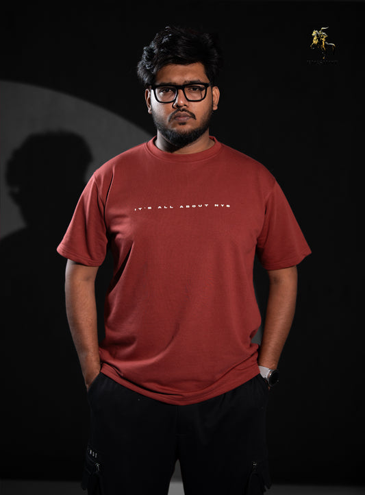 Big Size Drop Shoulder - Red NYS