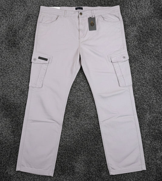 Big Size Cargo Pants - Light Ash