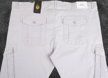 Big Size Cargo Pants - Light Ash