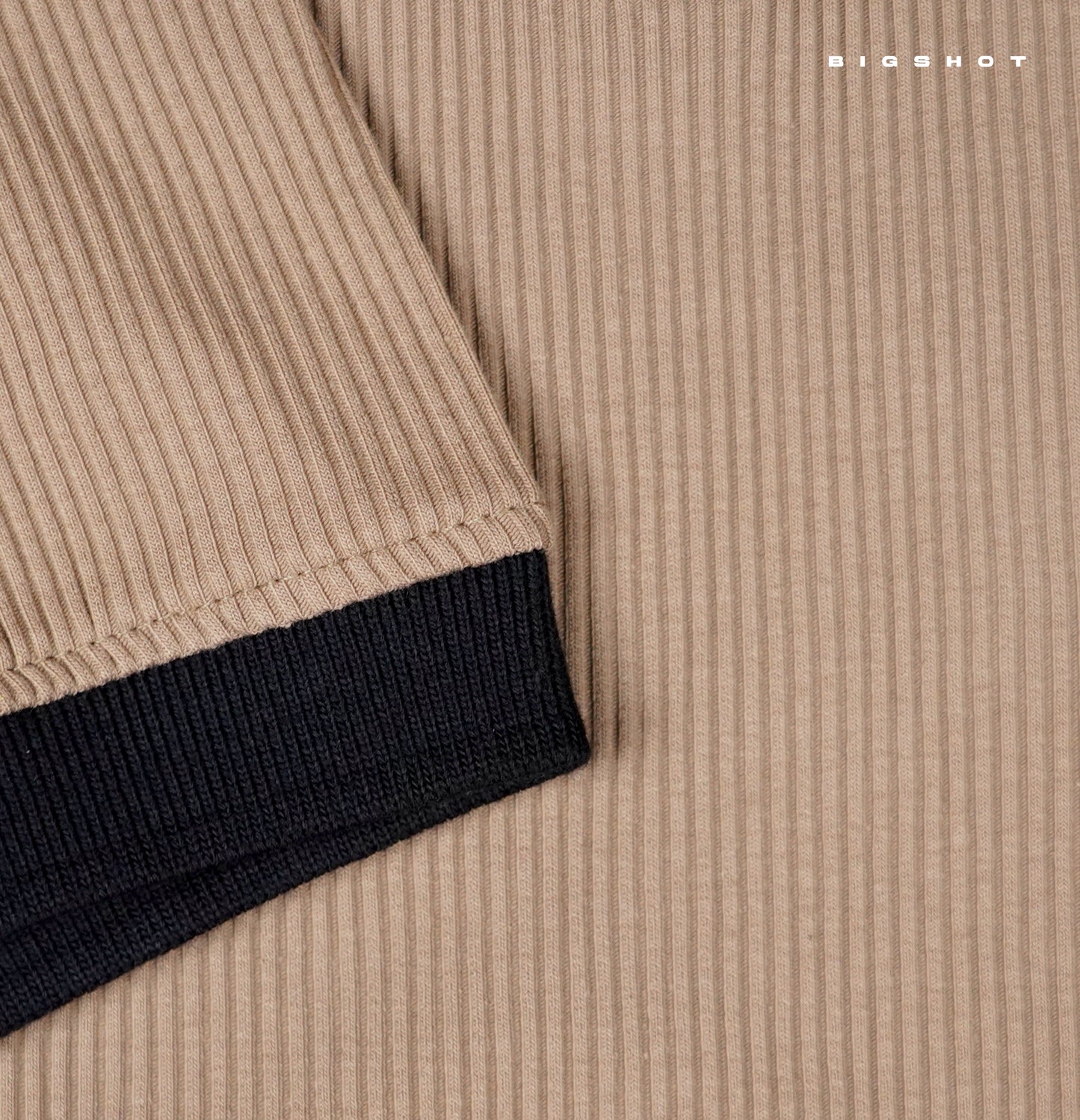 Luxury Old Money Polo - Black Beige