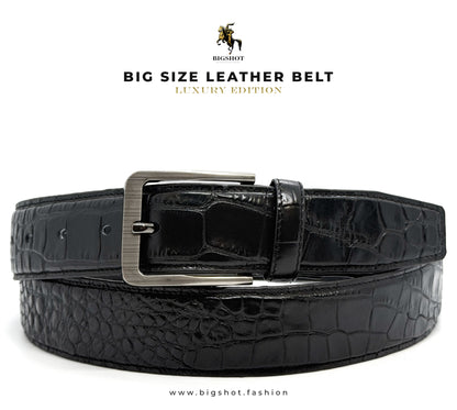 Leather Belt - Black Medium Texture