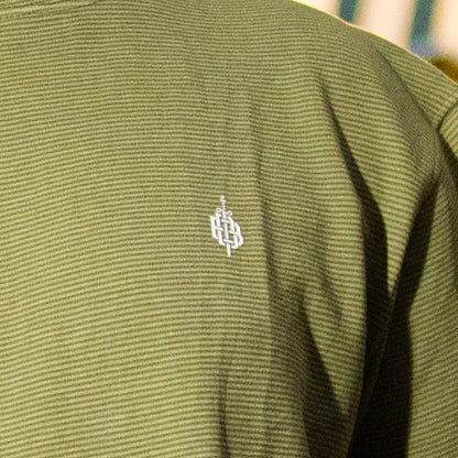 Big Size Elite Drop Shoulder - Olive Chest Logo