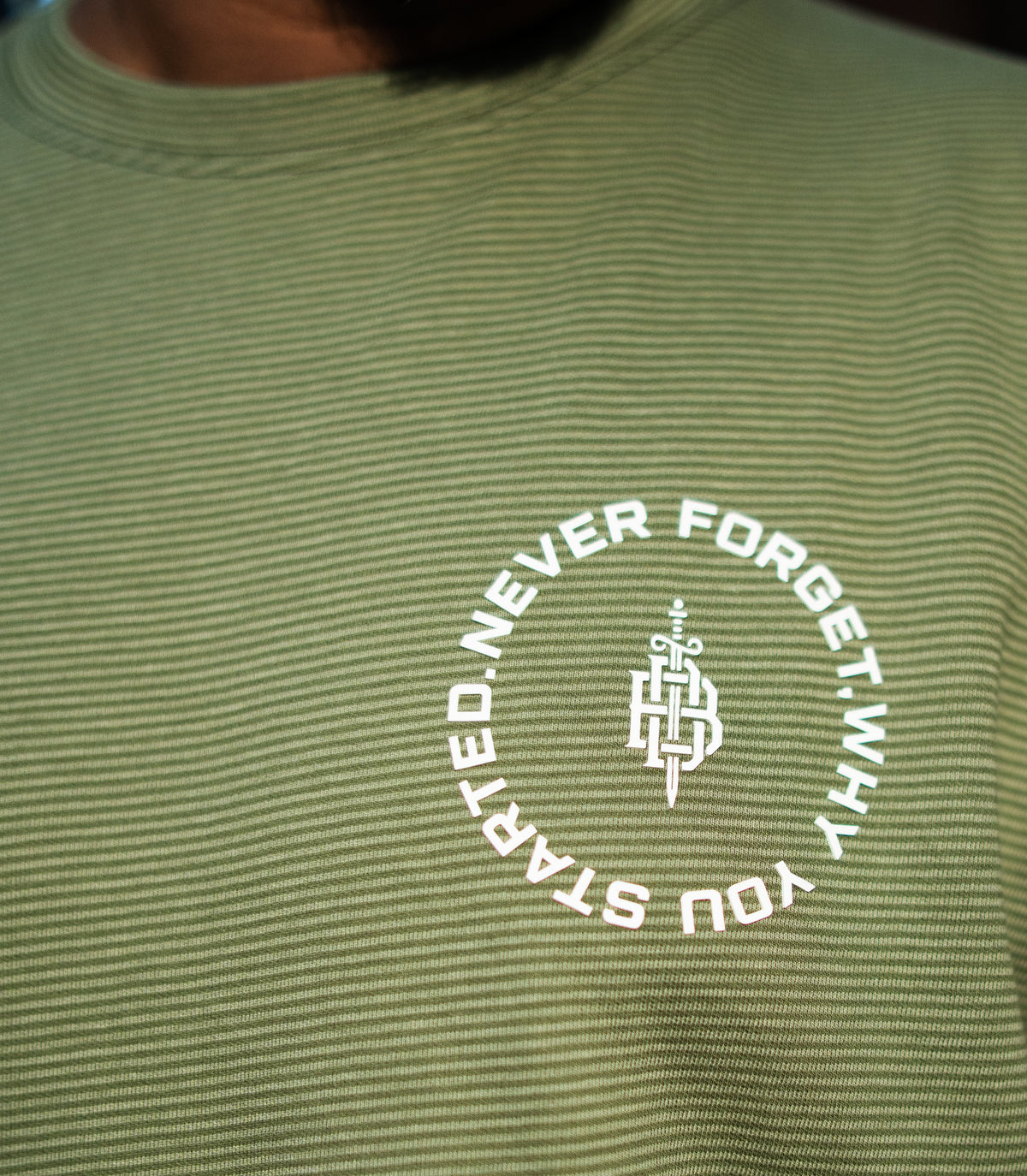 Big Size Elite Drop Shoulder - Olive Circle Logo