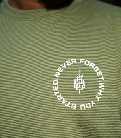 Big Size Elite Drop Shoulder - Olive Circle Logo