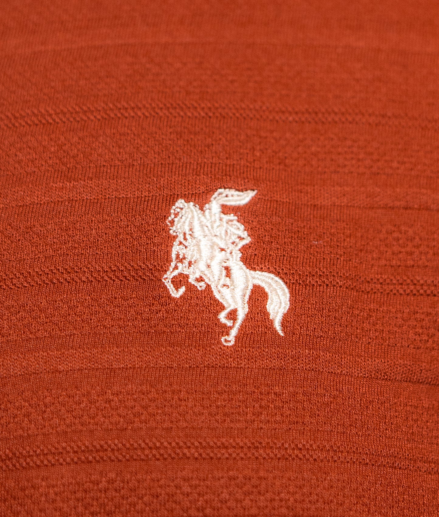 Big Size Luxury Tees - Beige Orange Chest Logo