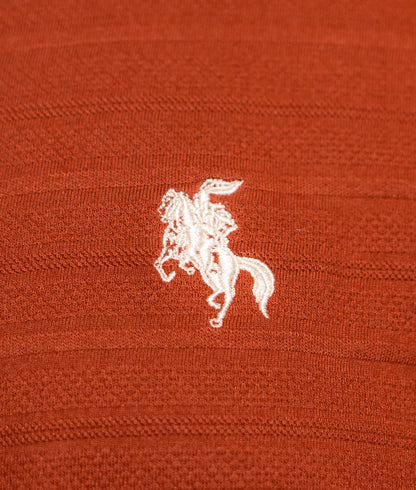 Big Size Luxury Tees - Beige Orange Chest Logo