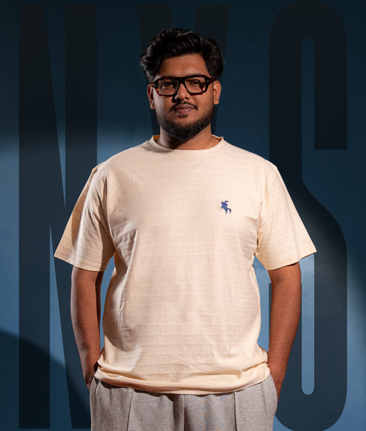 Big Size Luxury Tees -  Off White Chest Logo
