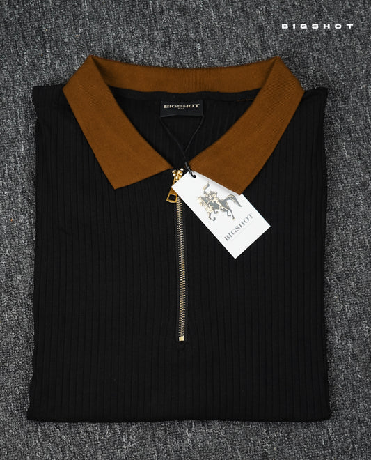 Luxury Old Money Polo - Black Brown