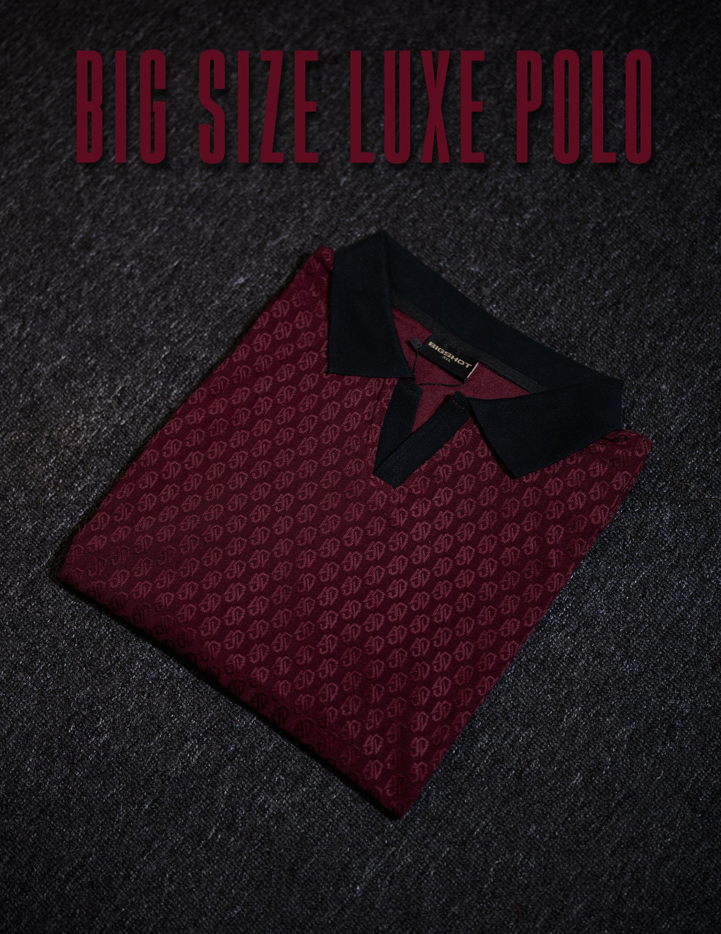 BIGSHOT Specially Designed Luxury Polo - Maroon Black