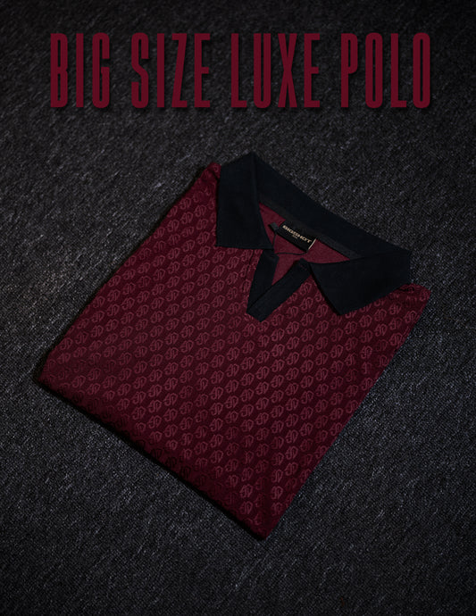BIGSHOT Specially Designed Luxury Polo - Maroon Black