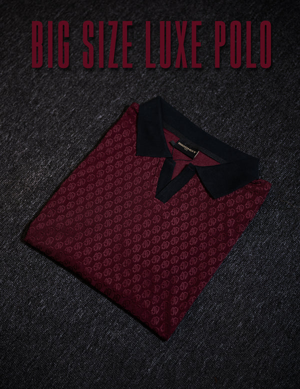 BIGSHOT Specially Designed Luxury Polo - Maroon Black
