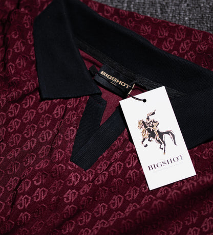 BIGSHOT Specially Designed Luxury Polo - Maroon Black