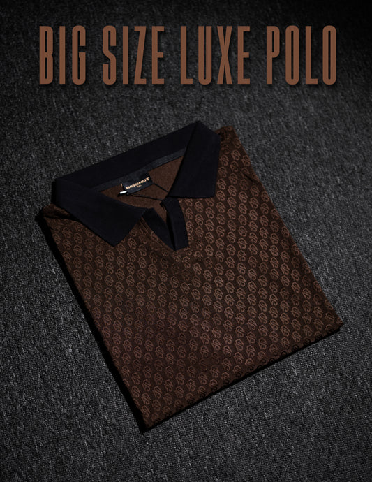 BIGSHOT Specially Designed Luxury Polo - Brown Black