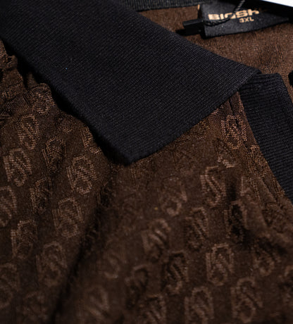 BIGSHOT Specially Designed Luxury Polo - Brown Black