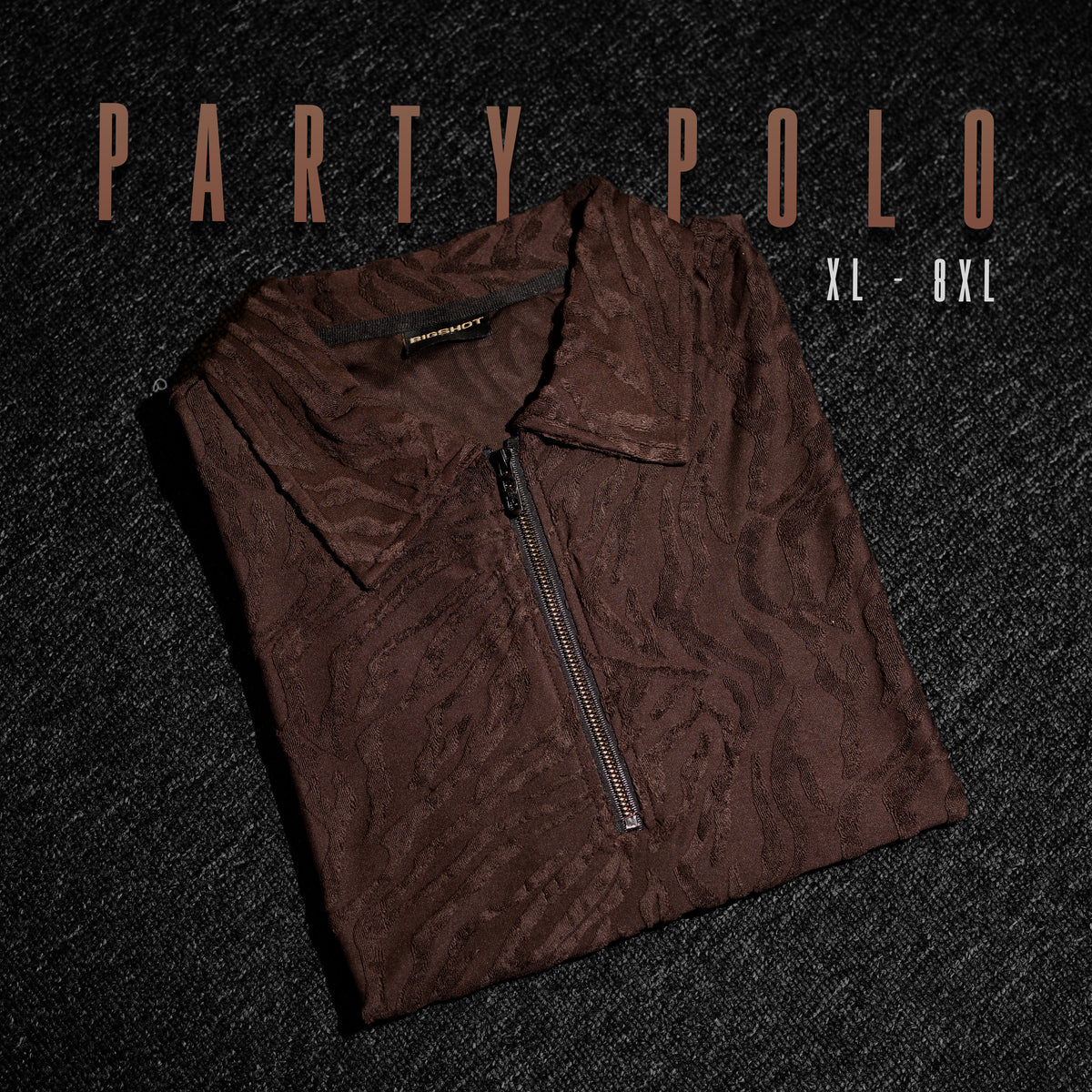 BIG SHOT Specially Designed Party Polo - Dark Brown