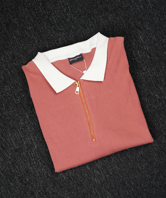 Luxury Old Money Polo - Light Peach