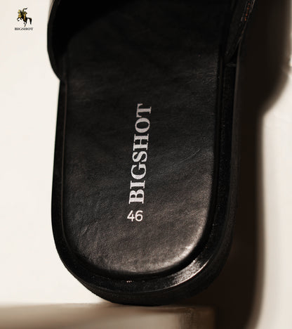 Leather Slide - D3 - Black